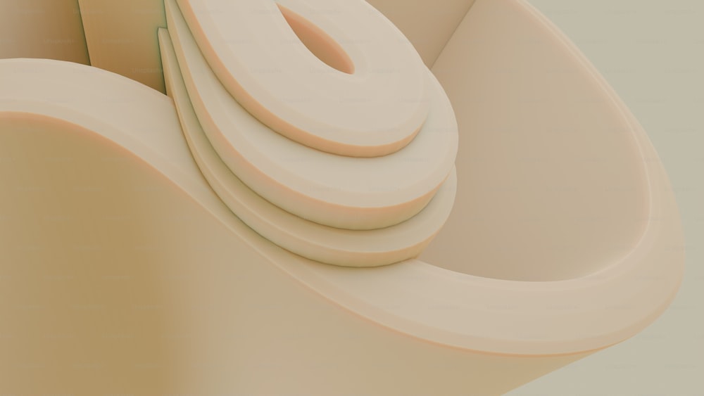a computer generated image of a roll of toilet paper