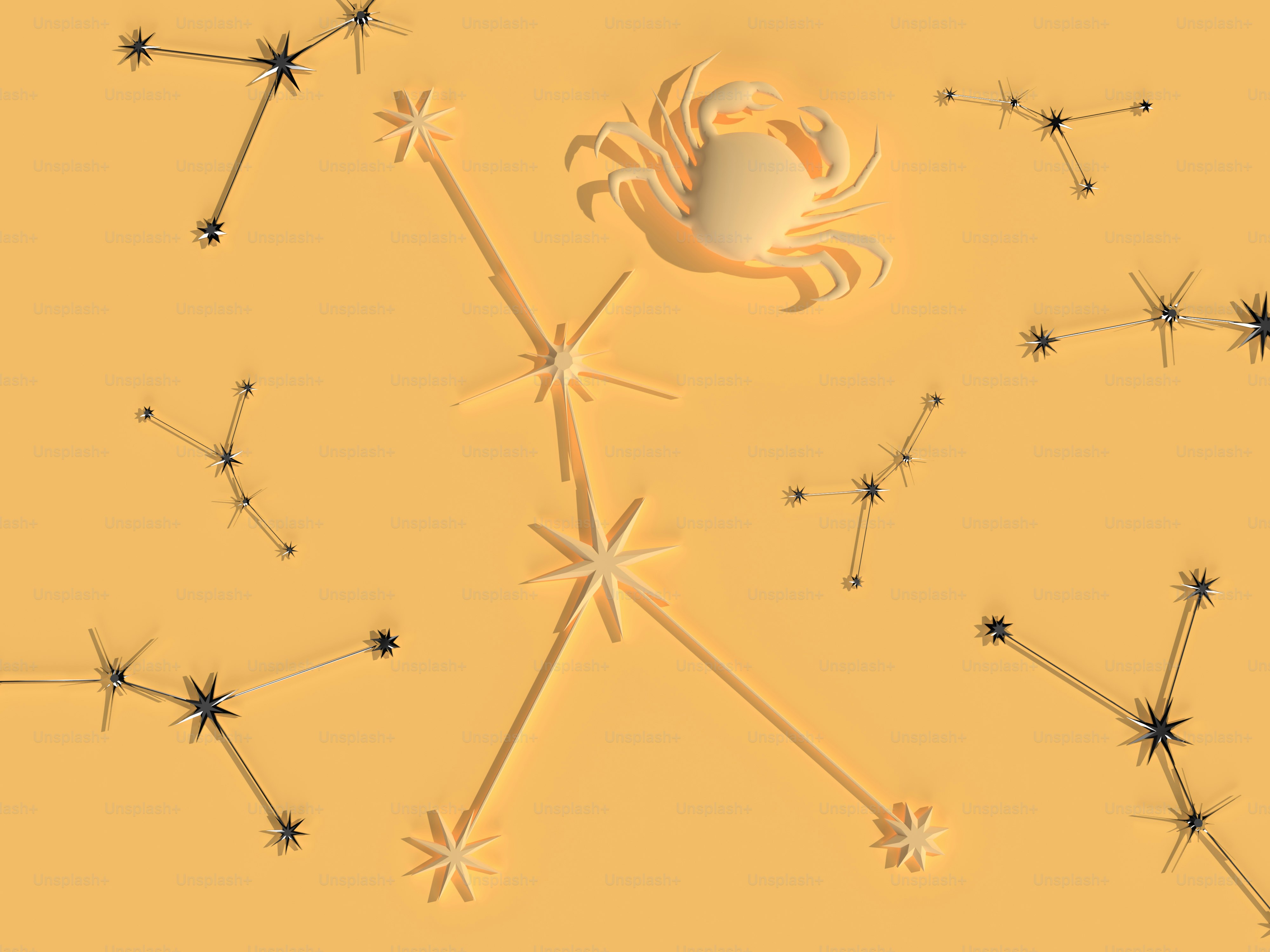 un fondo amarillo con un montón de estrellas