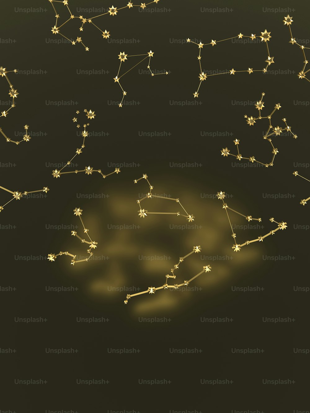 ein Bild des Sternzeichens in Gold auf schwarzem Hintergrund