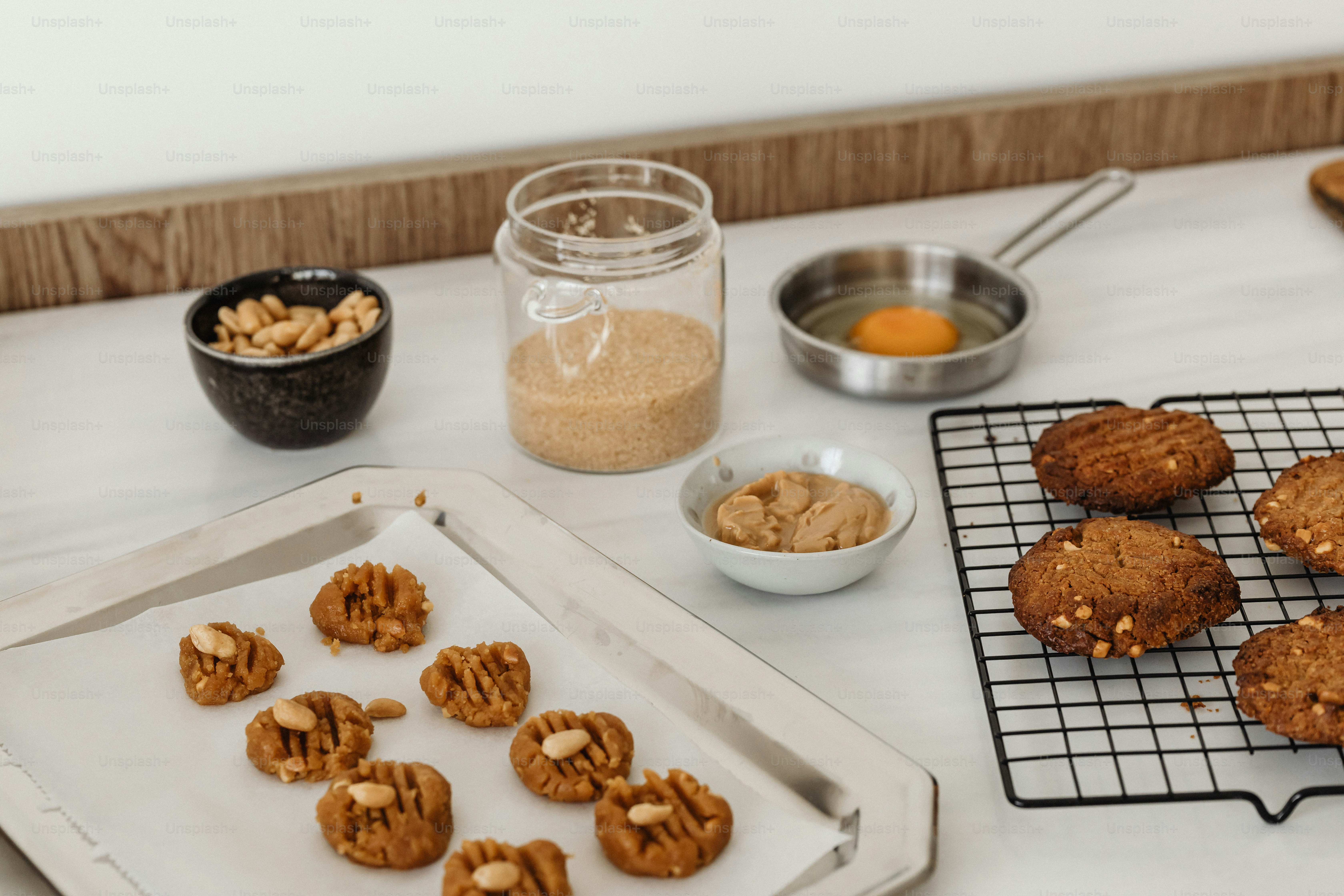a table topped with cookies and other food items