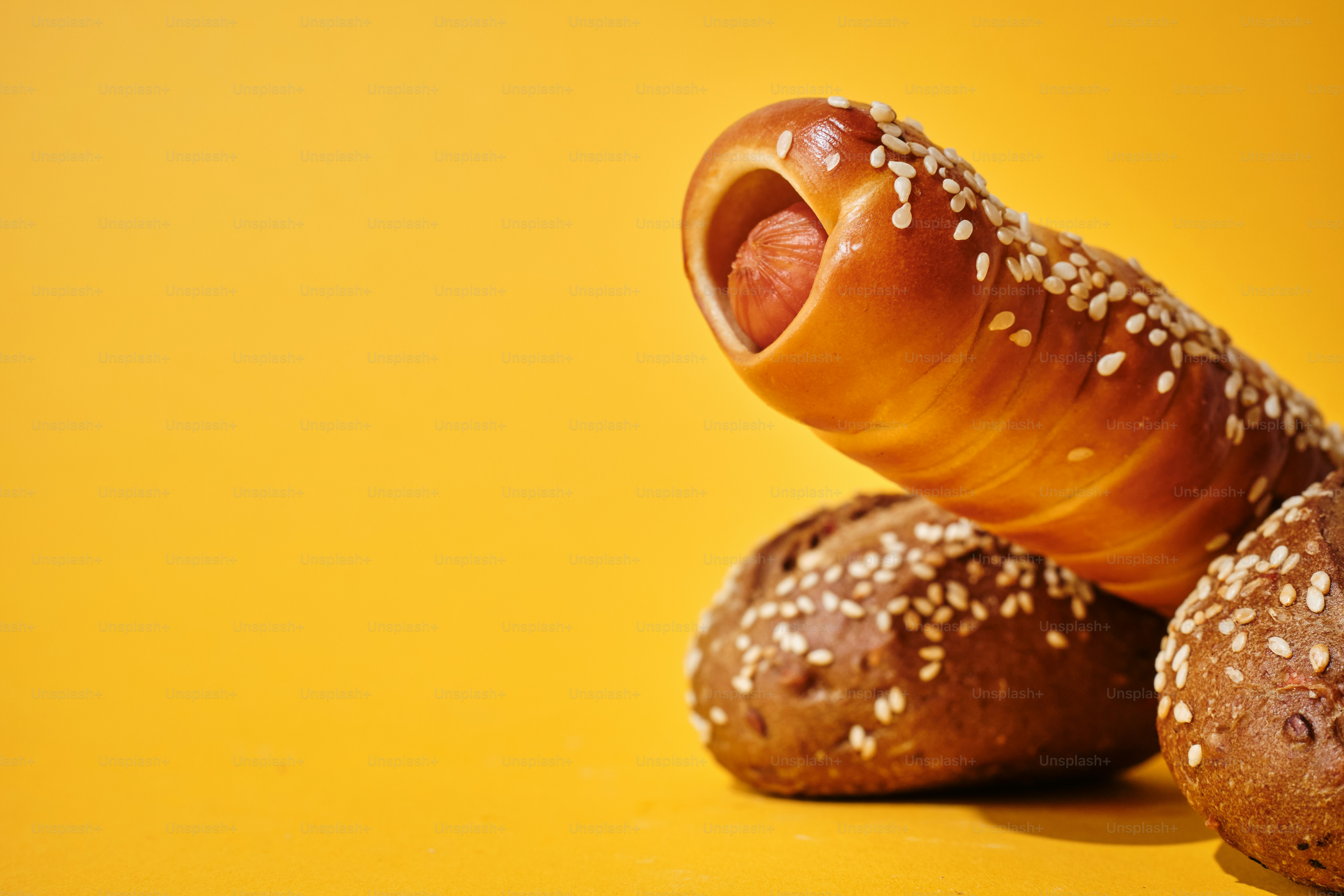 a couple of buns sitting on top of each other