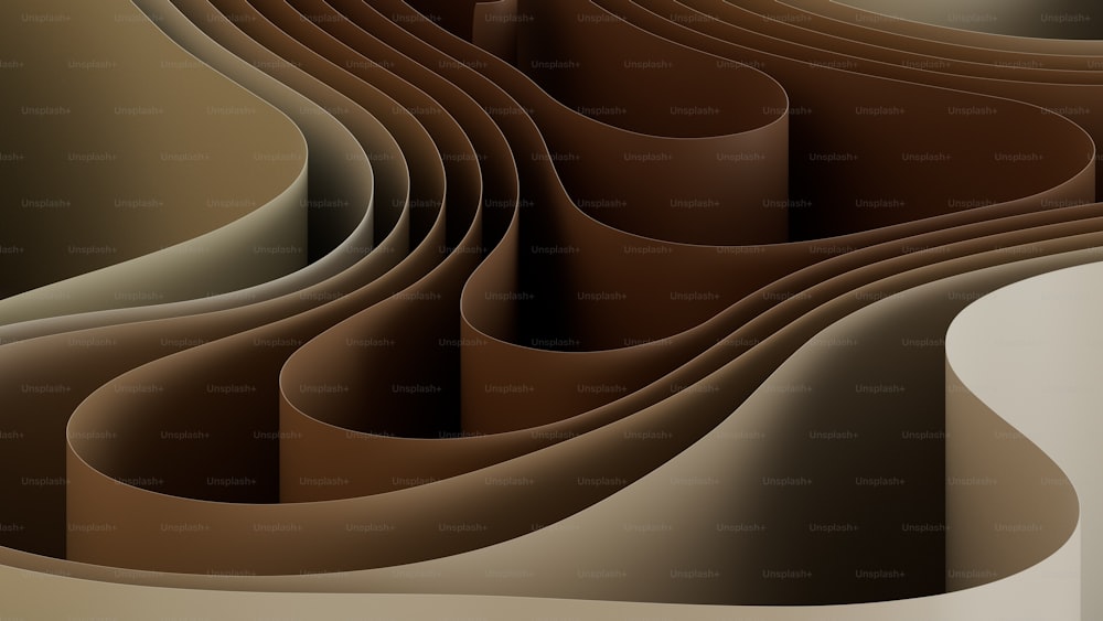 uma imagem abstrata de um padrão ondulado de papel