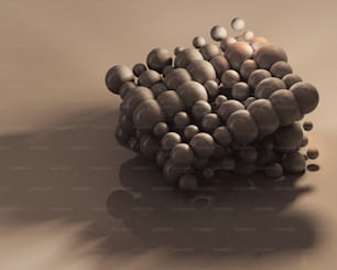 a bunch of balls sitting on top of a table