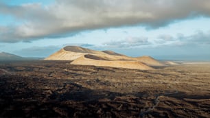 a group of hills in the middle of a desert