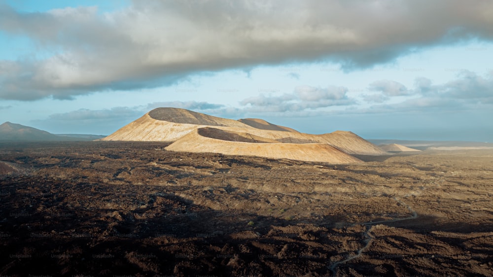 a group of hills in the middle of a desert