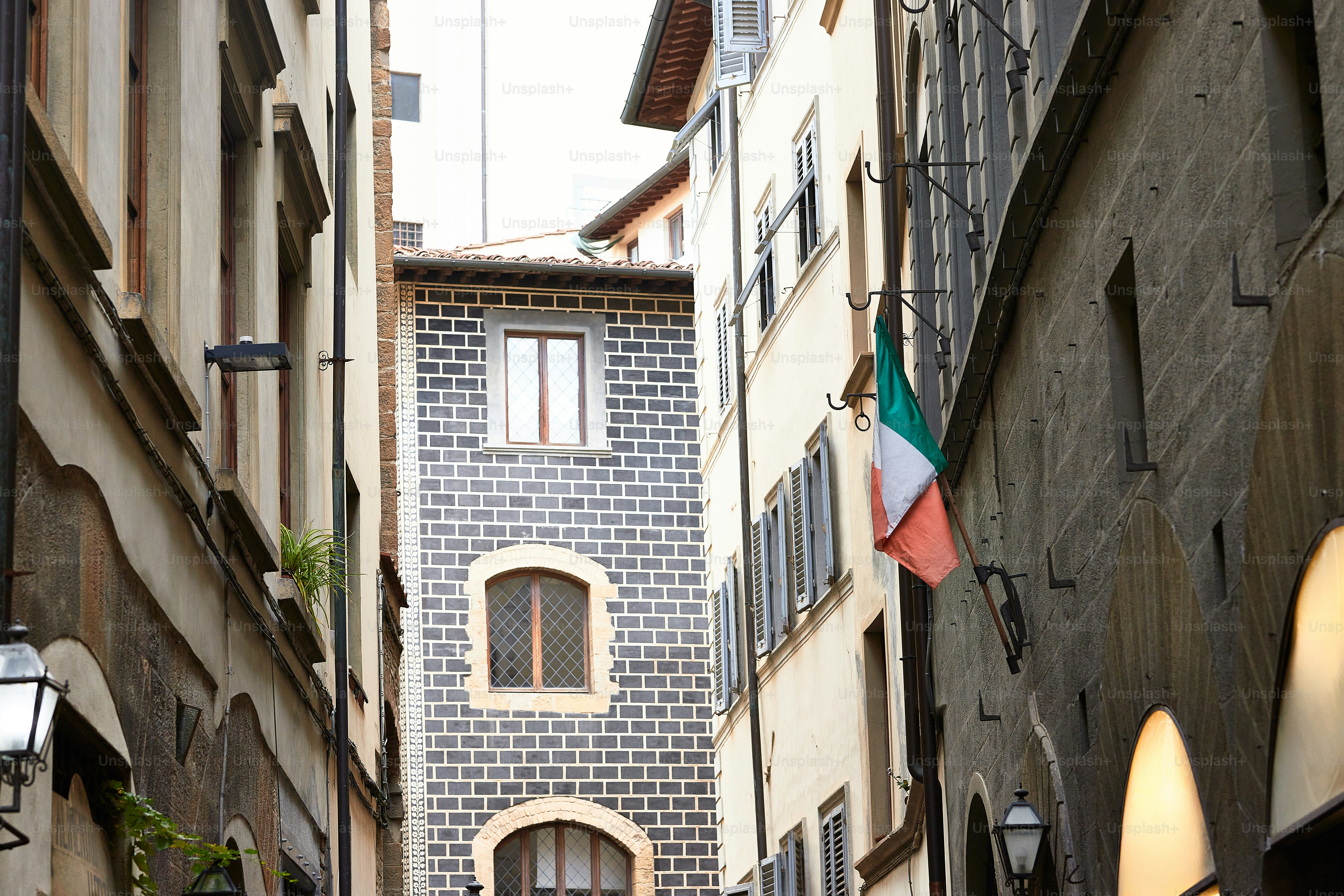 Street view in historical Florence Italy