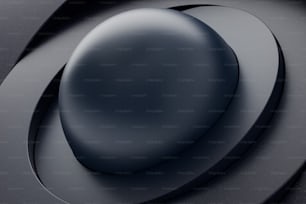 Nahaufnahme eines kreisförmigen Objekts auf einer schwarzen Fläche