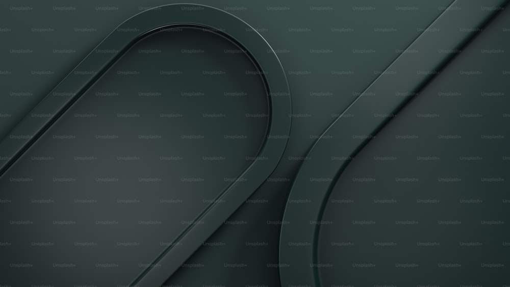 a dark green background with curved shapes