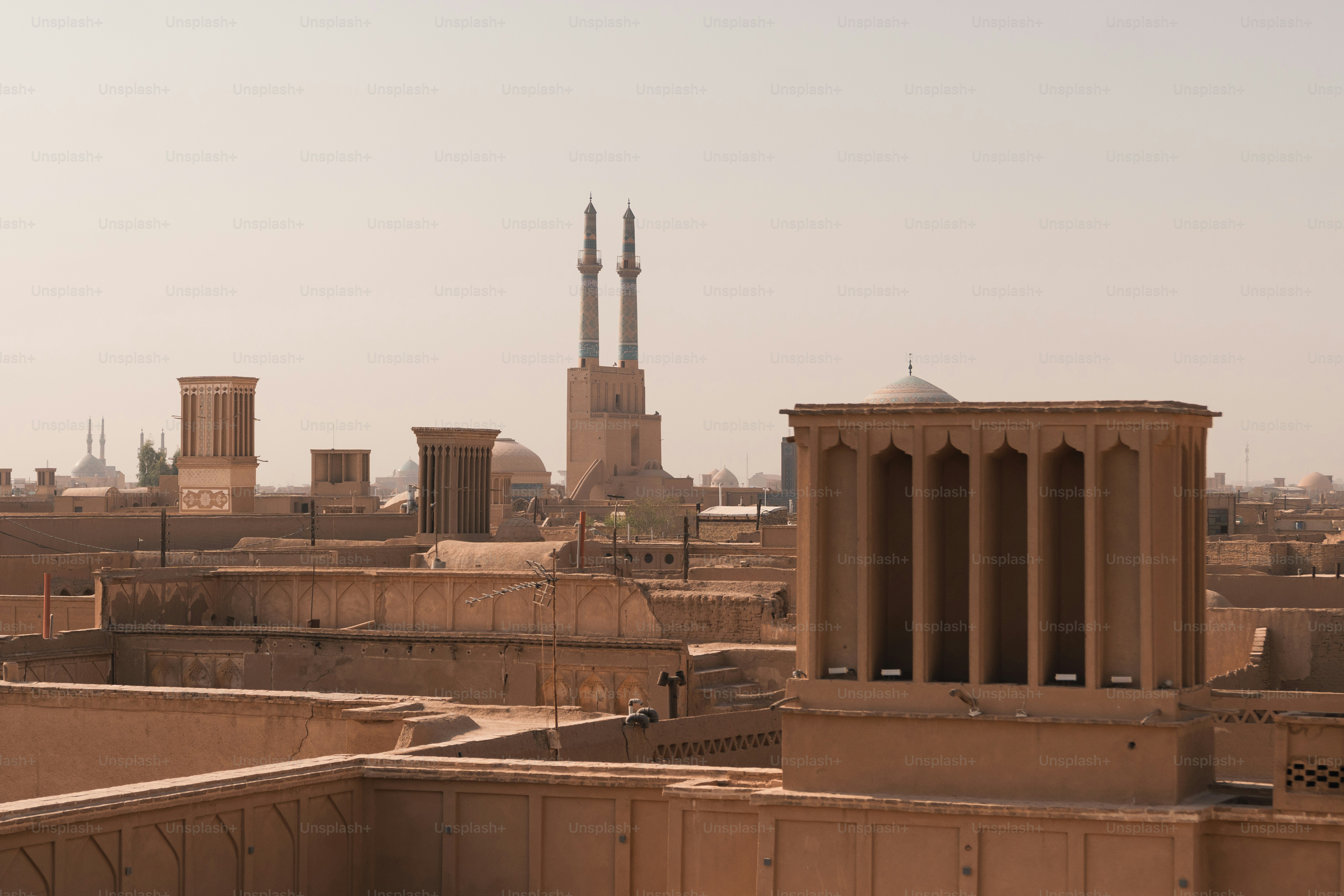 a view of a city from a rooftop