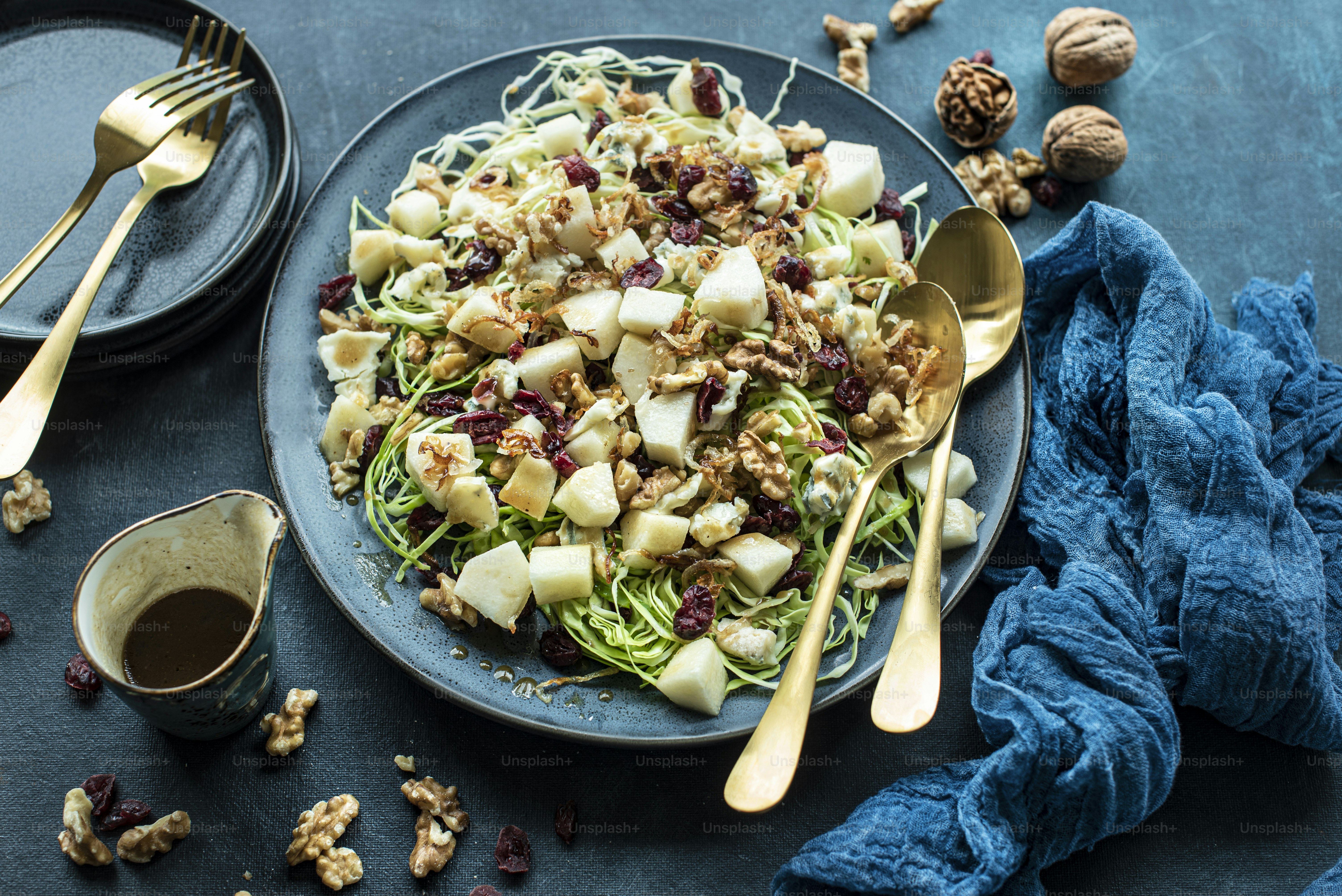 a plate of food with a fork and spoon