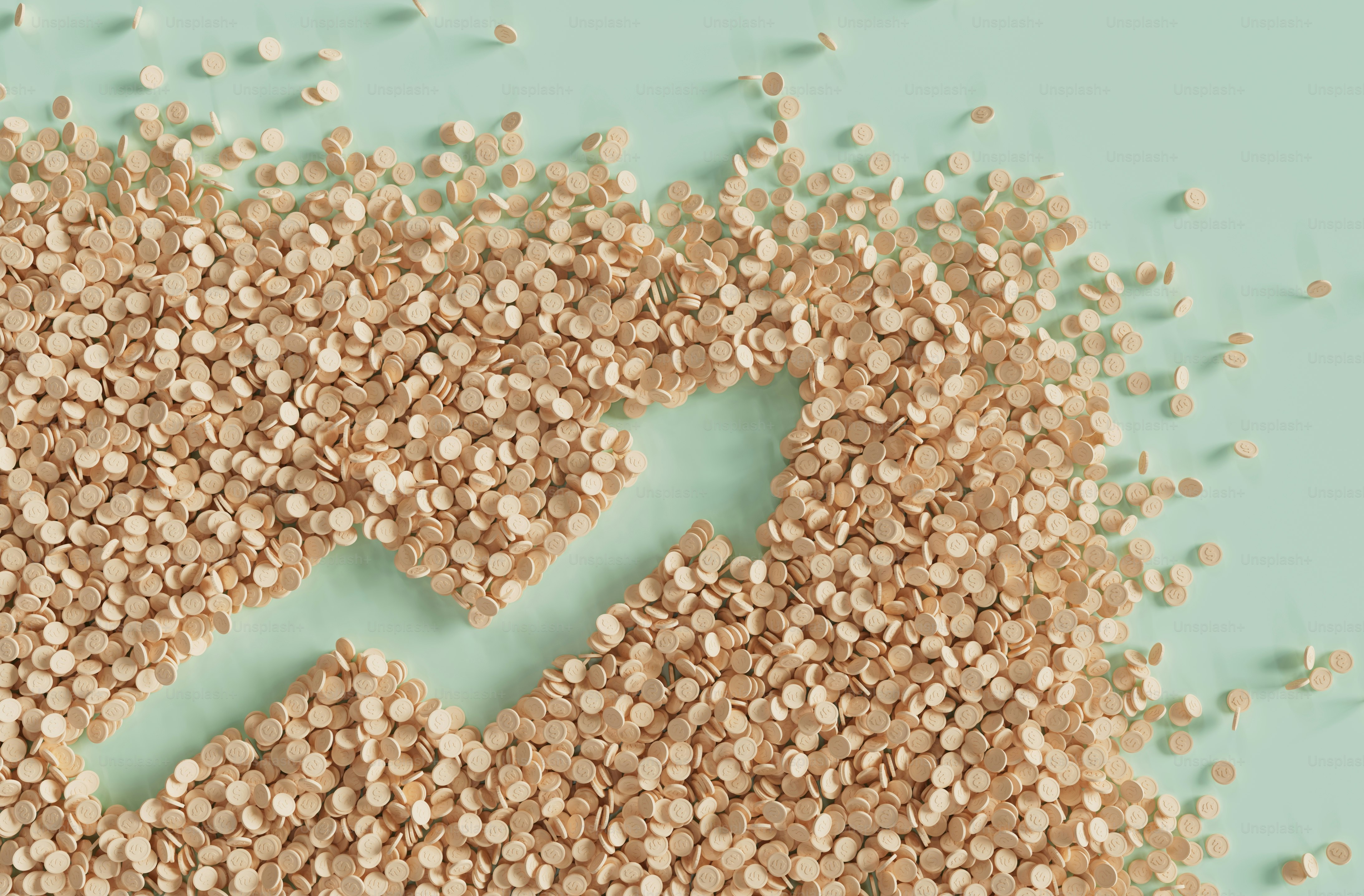 un tas de graines posé sur une table