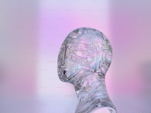 un'immagine generata al computer di una testa umana