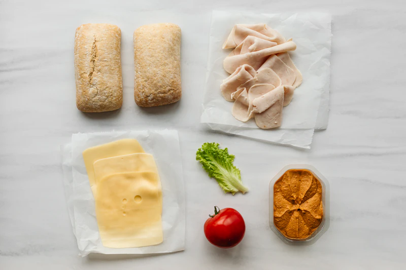 Healthy ingredients for a sandwich