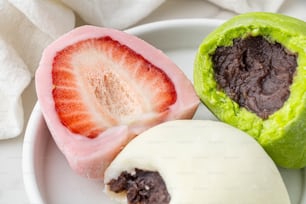 a close up of a plate of food with fruit