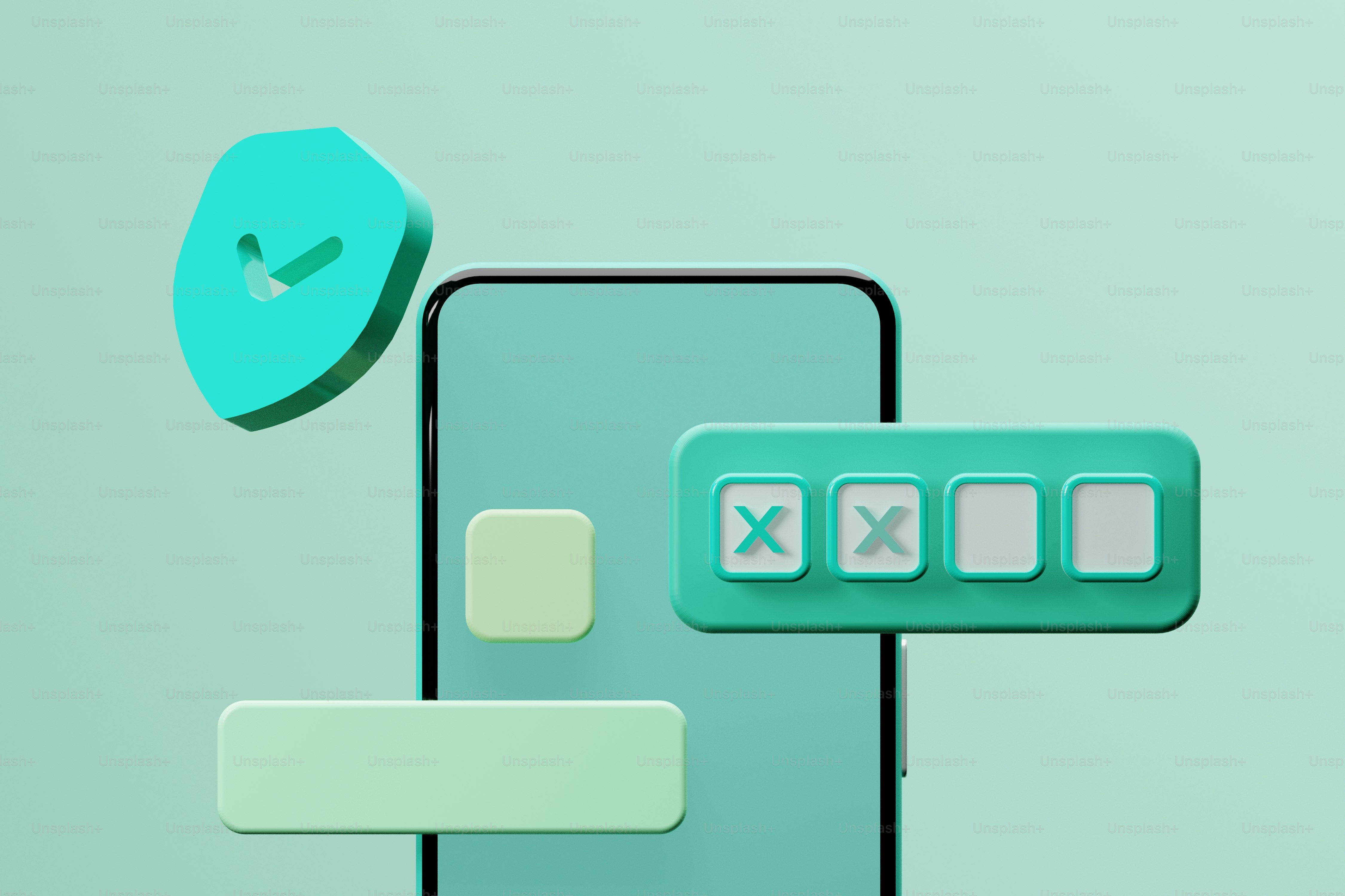 ein Handy mit einem grünen Knopf daneben