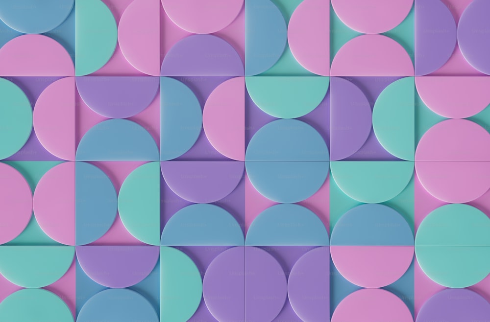Un fondo abstracto de colores pastel con círculos