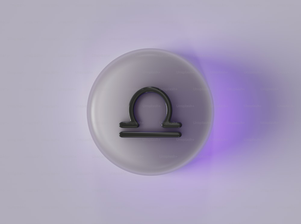 a white object with a purple light behind it