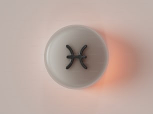 a white object with a black object on it