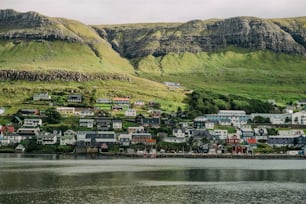 a small town on the side of a mountain