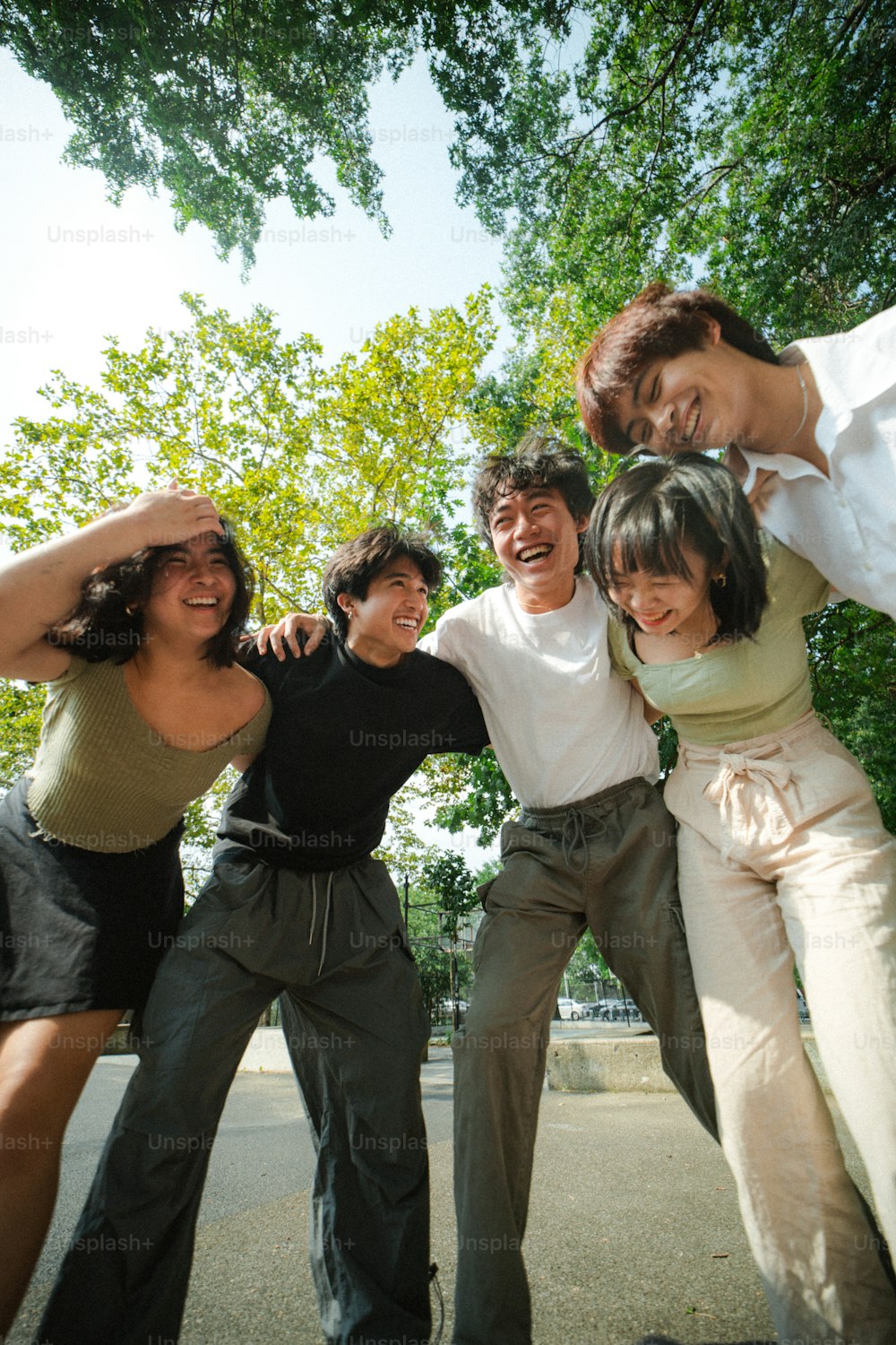 a group of young people standing next to each other