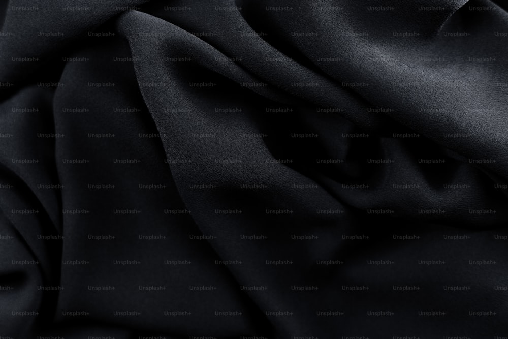 a close up of a black fabric