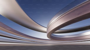 an abstract photo of a curved building