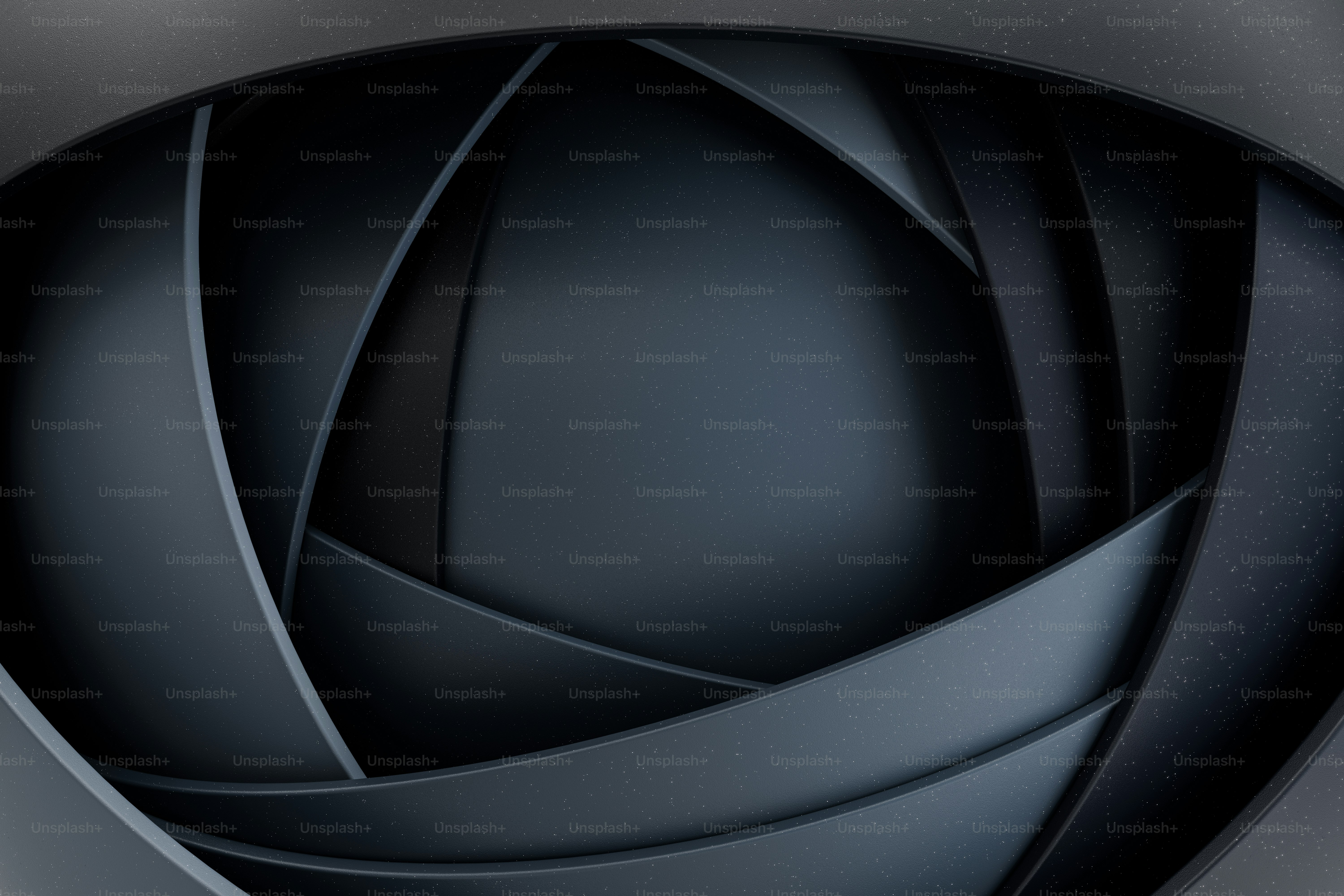 3D geometric wallpaper in dark mode.