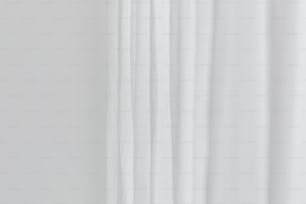 a close up of a curtain with white curtains