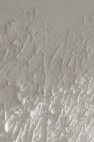 a close up of a snow covered wall