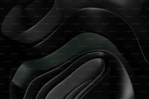ein schwarzer und grüner abstrakter Hintergrund mit Kurven