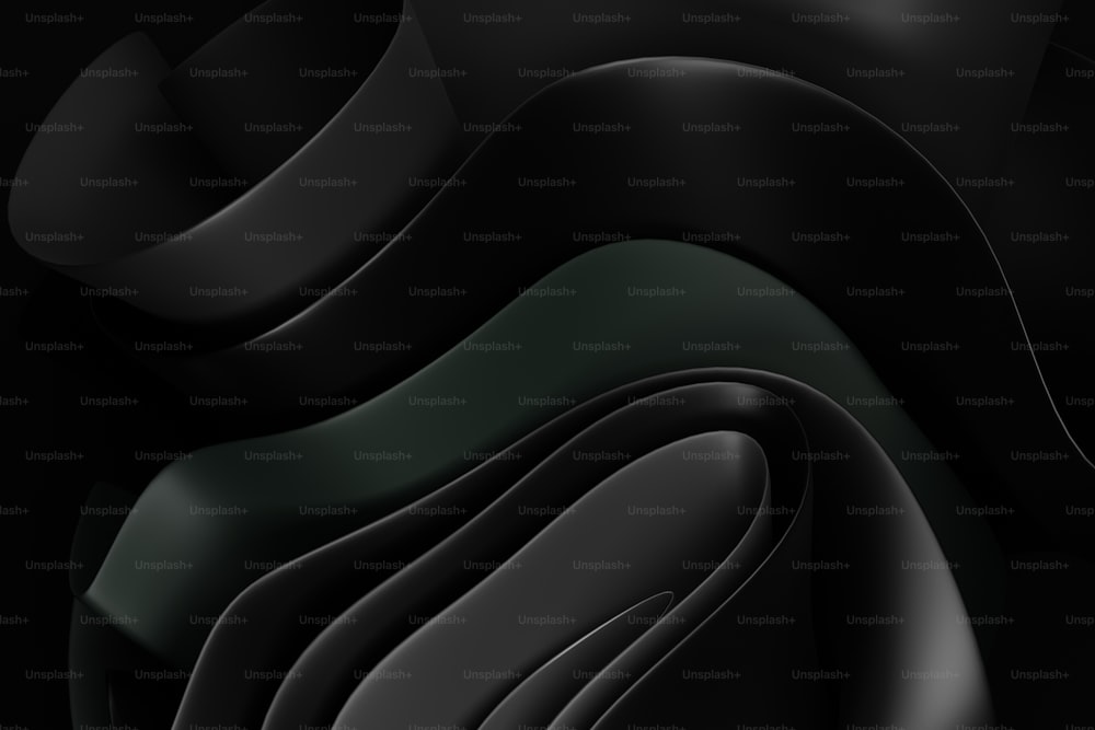 a black and green abstract background with curves