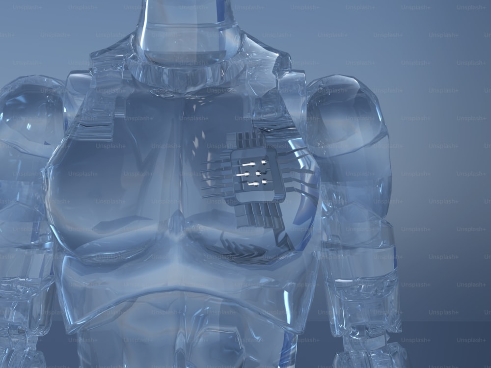 a robot made of plastic is shown in this image
