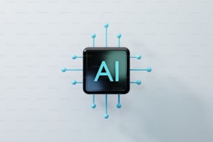 a computer screen with the word ai on it