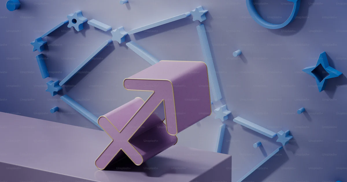 Pink Sign Object A pink object sitting on top of a white block photo – Zodiac signs ...