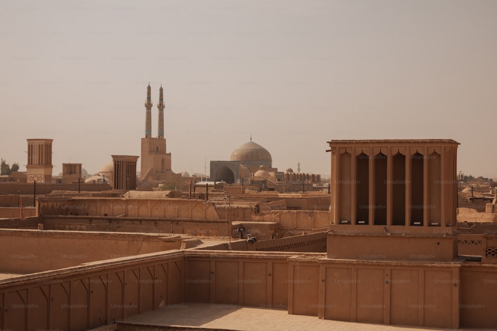 a view of a city from the roof of a building