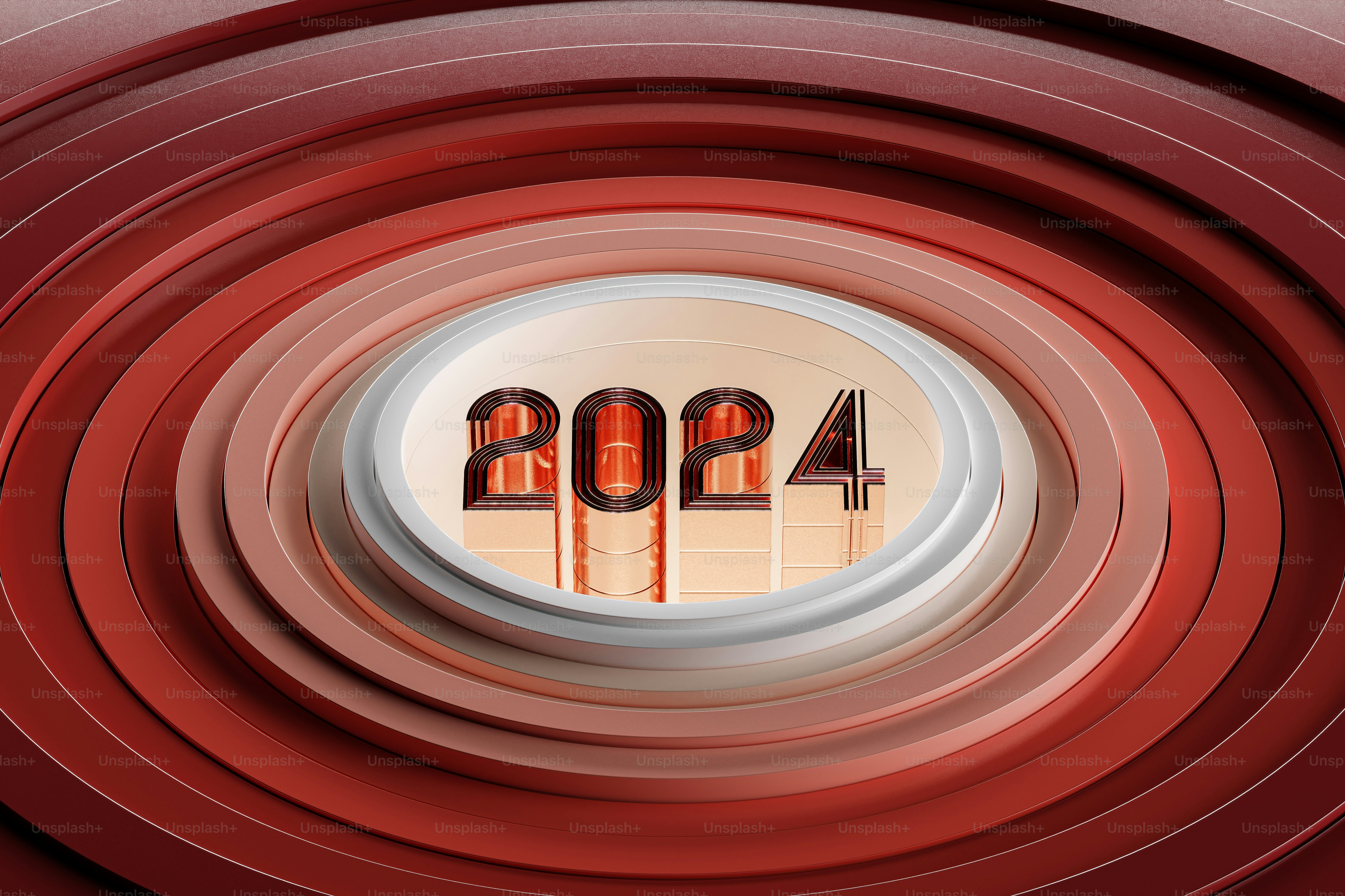 New Year 2024, 3D concept.