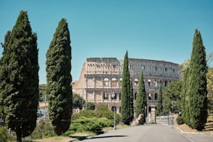 a view of the colossion from across the street