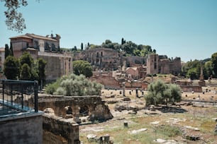 As ruínas da antiga cidade de Pompeia