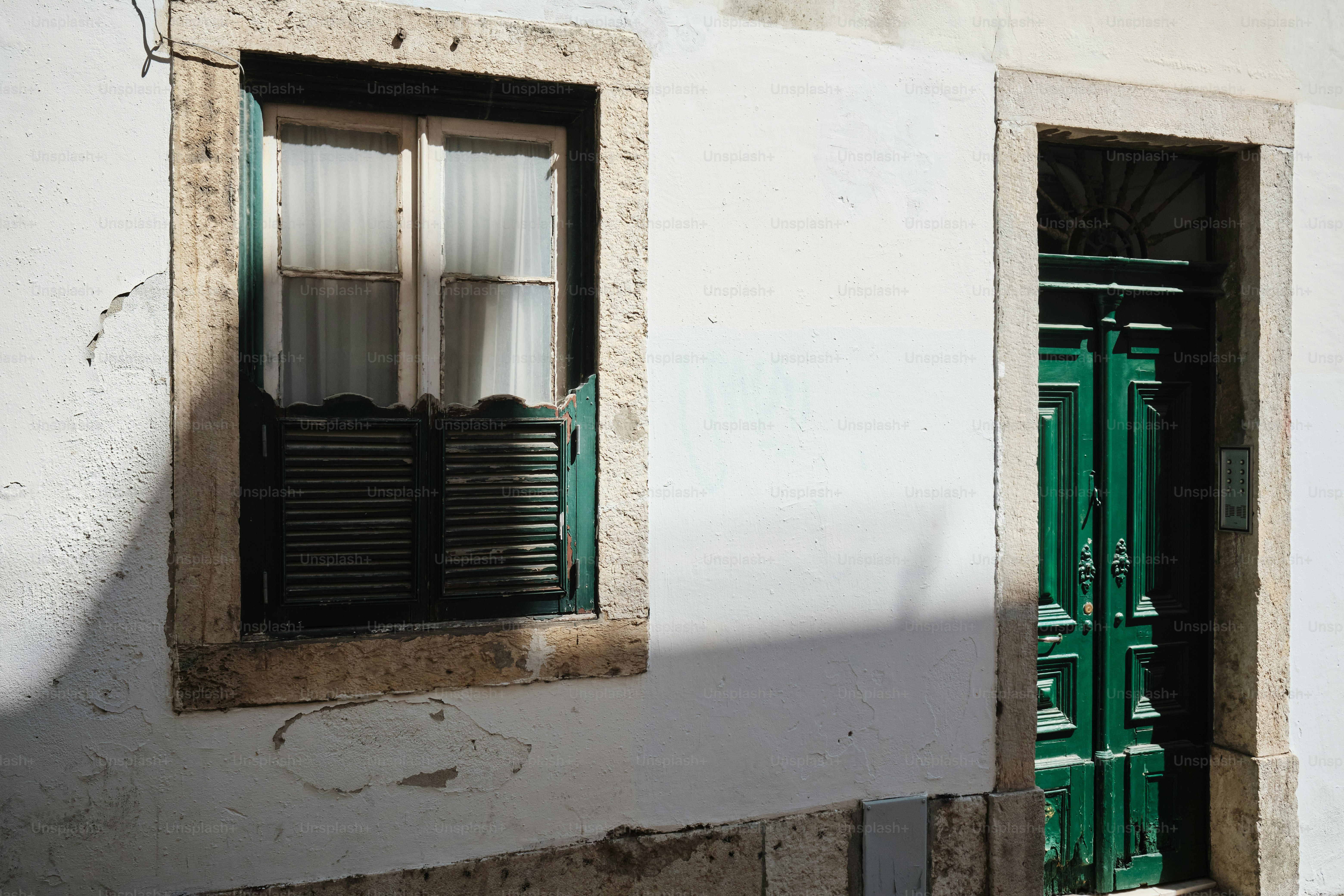 close up of the doors on the streets of Lisbon