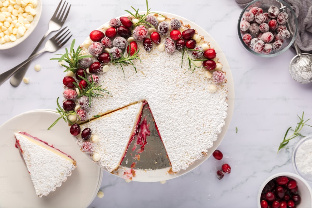 a cake with a slice missing from it