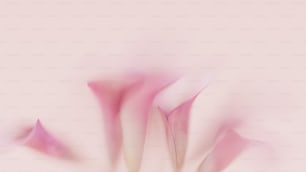 Ein verschwommenes Foto von rosa Blumen auf rosa Hintergrund