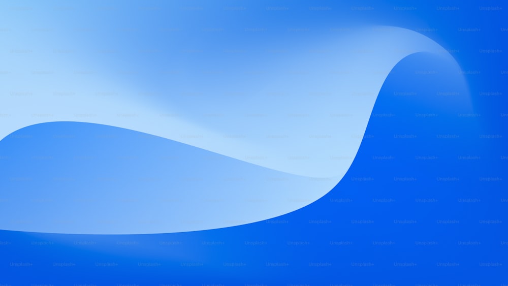 a blue background with a curved curve