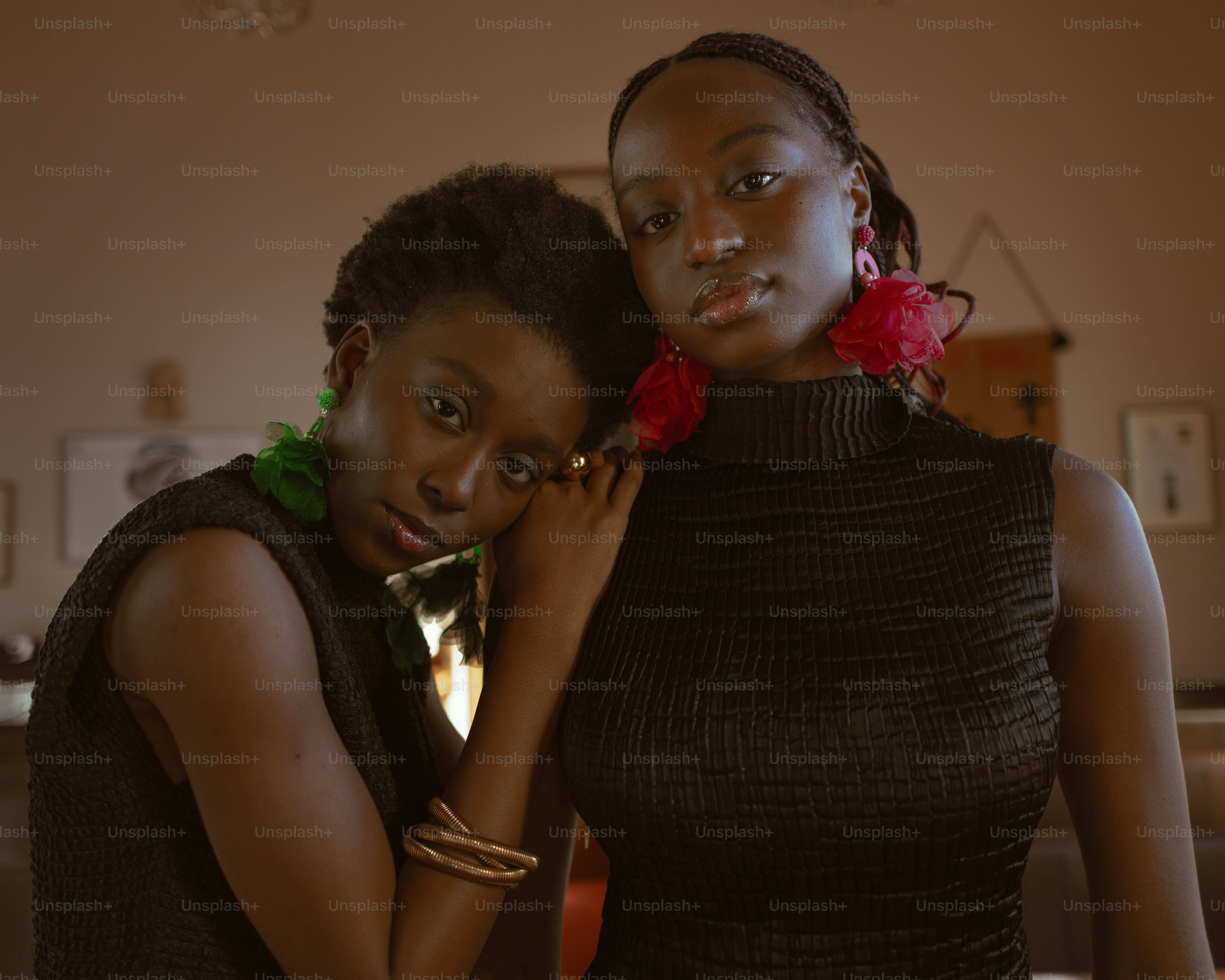 a couple of women standing next to each other