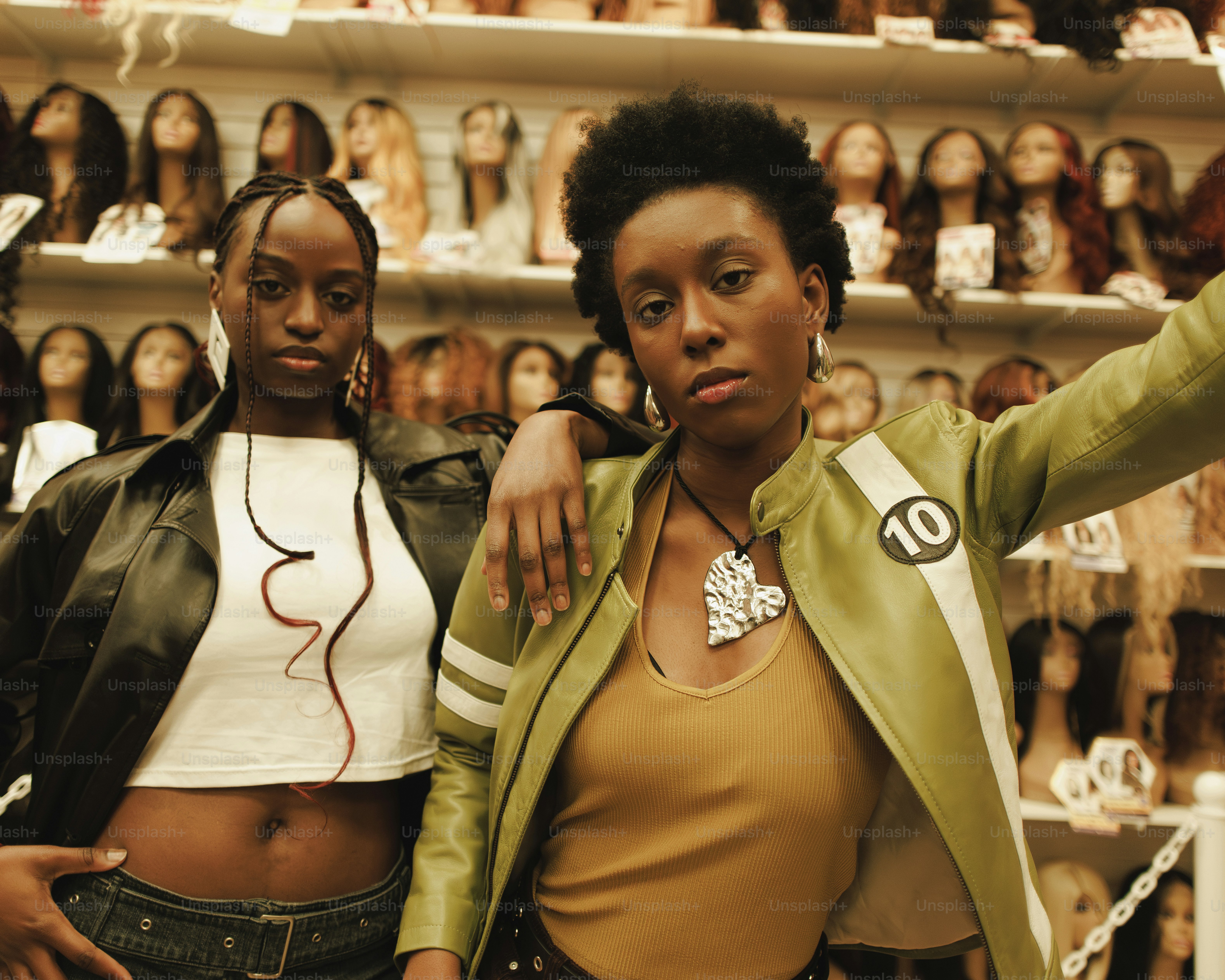 a couple of women standing next to each other