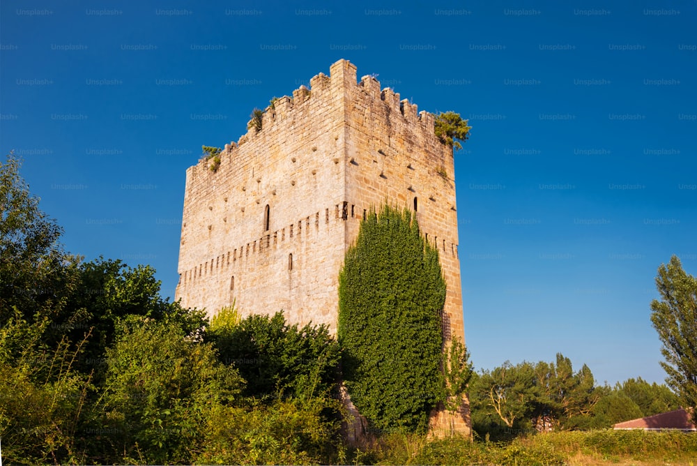 Medieval tower in Espinosa de los monteros, Burgos, Spain.