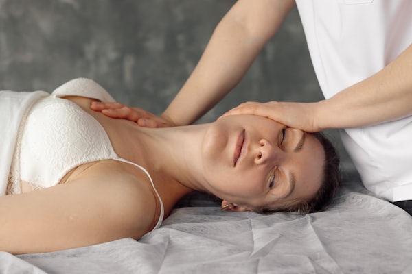 Massage at the base of skull area where GB-20 is located