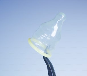 Rubber latex condom male contraceptive for safe disease and pregnancy free sex.