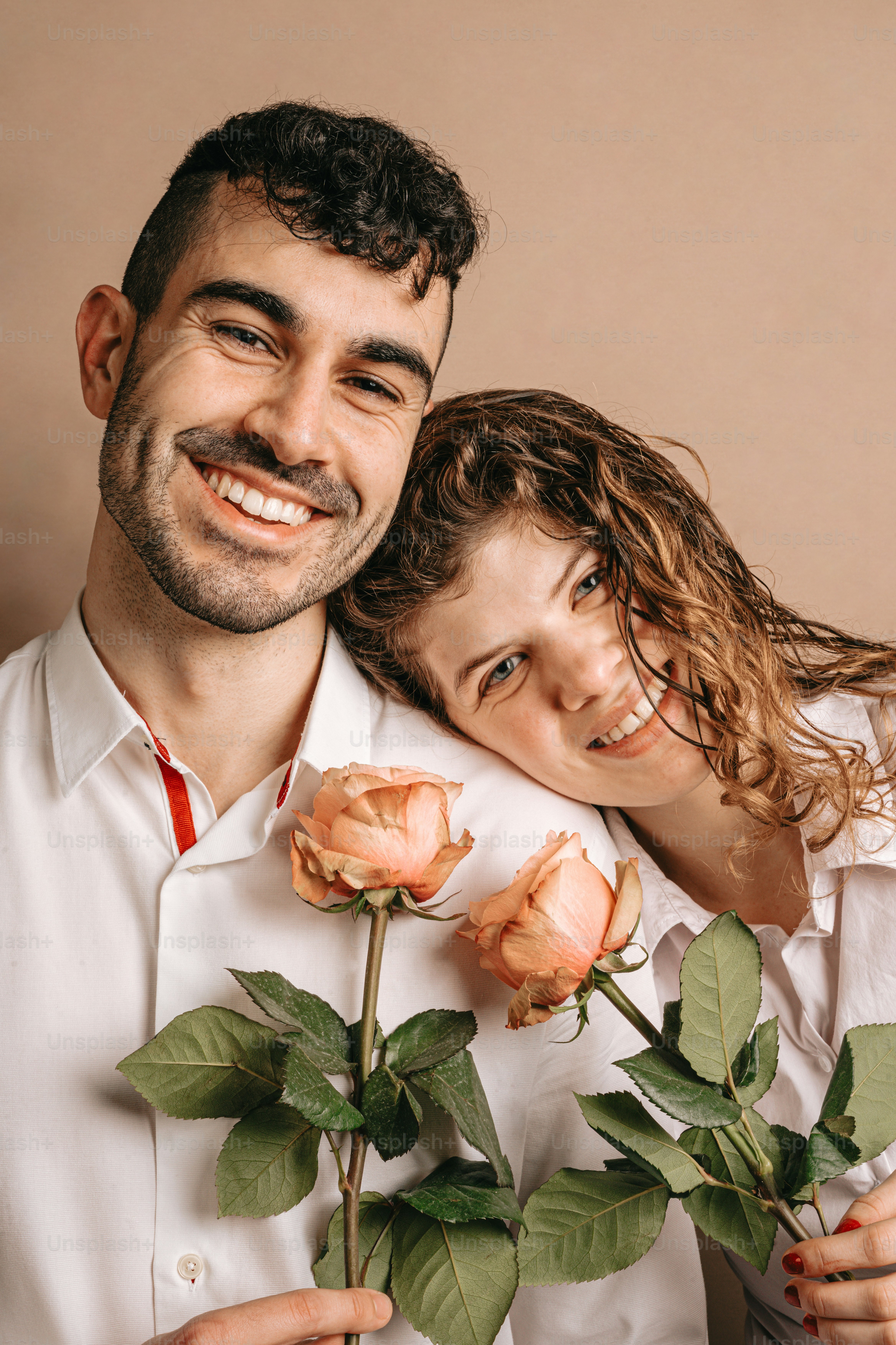 a man and a little girl are posing for a picture