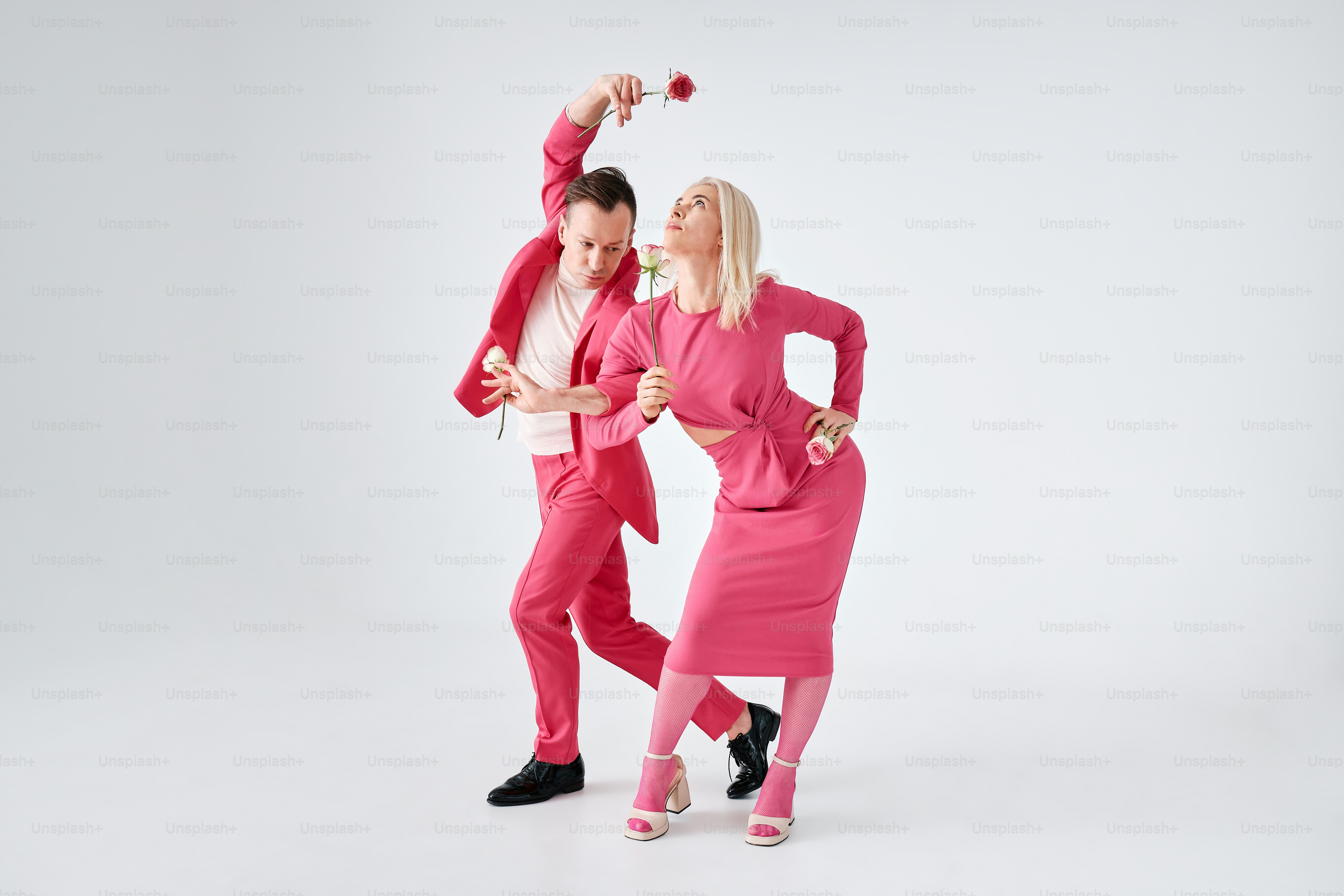 a couple of people that are standing up