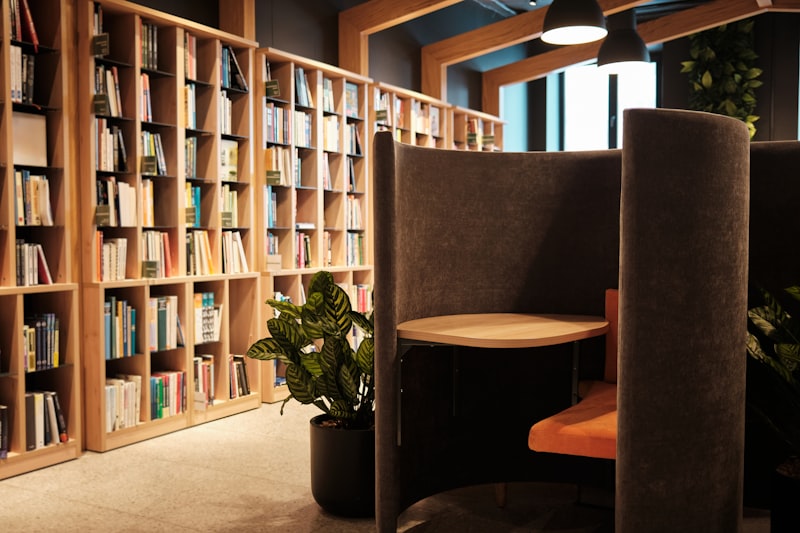 Modern library and study spaces